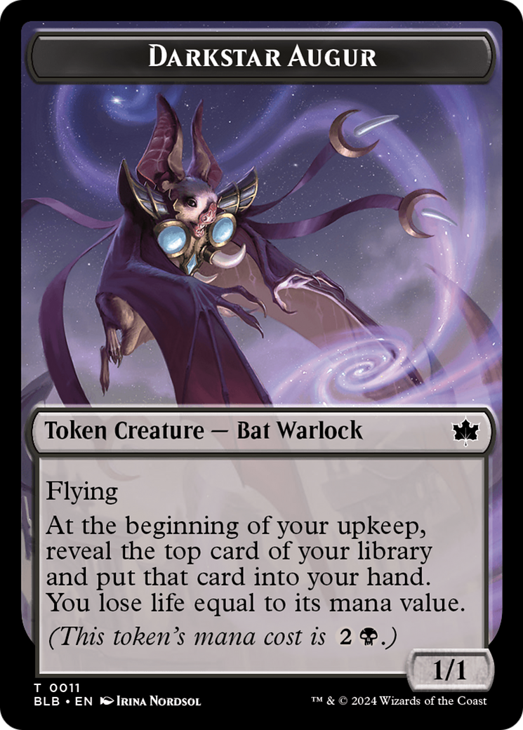 Darkstar Augur (BLB-011) - Bloomburrow Tokens Foil