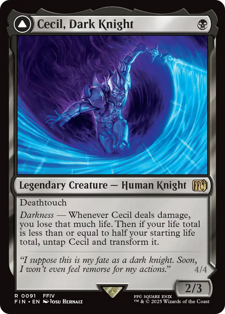 Cecil, Dark Knight // Cecil, Redeemed Paladin (FIN-091) - FINAL FANTASY
