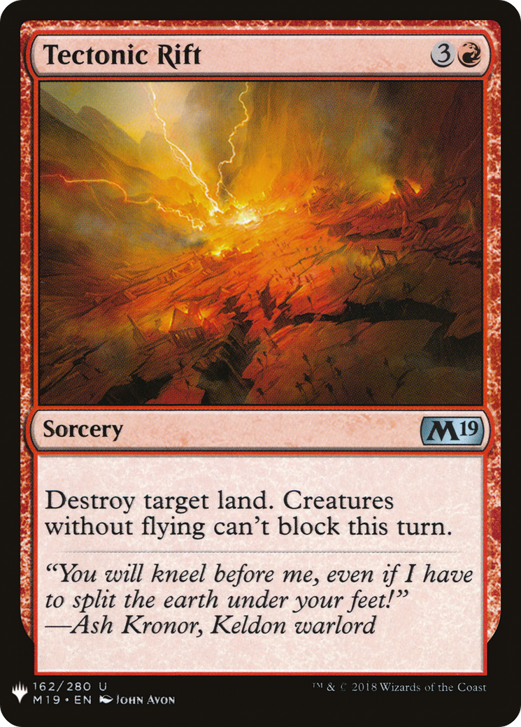 Tectonic Rift (LIST-162) - The List