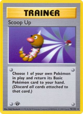 Scoop Up 078/102 - Unlimited Base Set Shadowless - Rare
