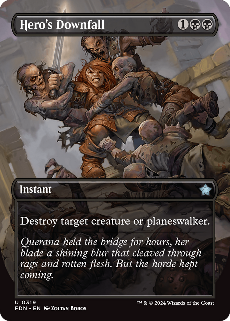 Hero's Downfall (FDN-319) - Foundations (Borderless)