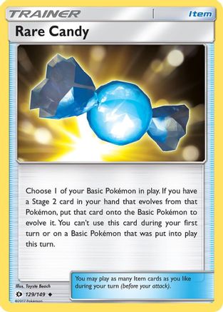 Rare Candy 129 - Reverse Holofoil SM Base Set - Uncommon