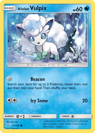 Alolan Vulpix 021 SM Guardians Rising - Common