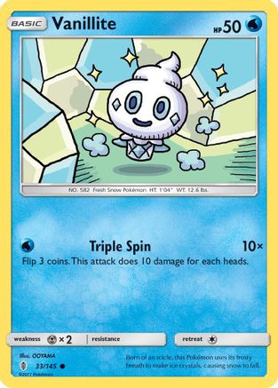 Vanillite 033 - Reverse Holofoil SM Guardians Rising - Common