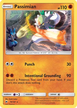 Passimian - Reverse Holofoil SM Burning Shadows - Rare