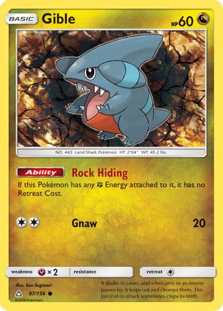 Gible (97) 097 - Reverse Holofoil SM Ultra Prism - Common
