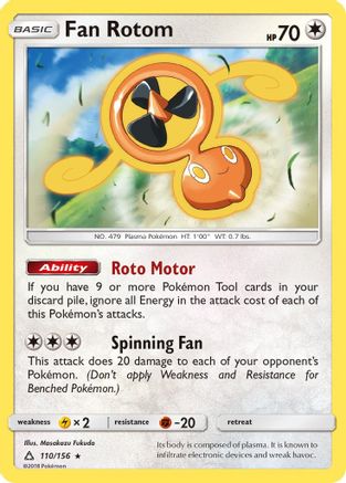 Fan Rotom 110 SM Ultra Prism - Rare