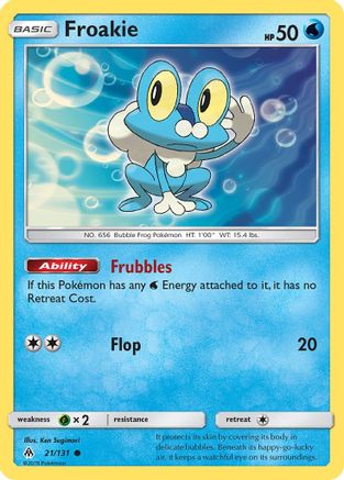 Froakie (21)/131 - Reverse Holofoil SM Forbidden Light - Common