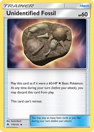 Unidentified Fossil - Reverse Holofoil SM Forbidden Light - Uncommon