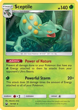 Sceptile 010 SM Celestial Storm - Rare
