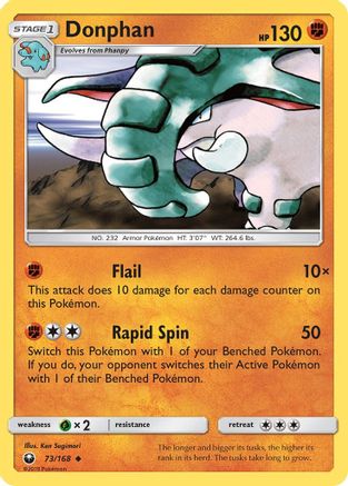 Donphan - Reverse Holofoil SM Celestial Storm - Uncommon