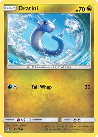 Dratini (35) 035/70 - Reverse Holofoil Dragon Majesty - Common