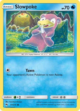 Slowpoke 054 - Reverse Holofoil SM Lost Thunder - Common