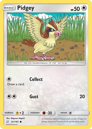 Pidgey (121) 121 - Reverse Holofoil SM Team Up - Common