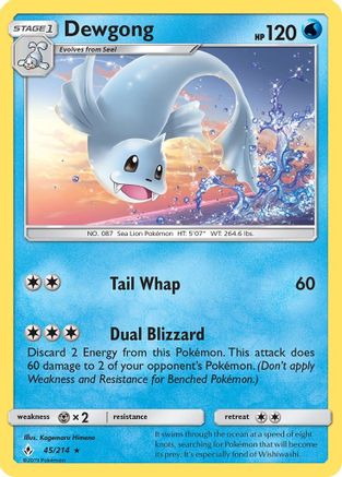 Dewgong - Reverse Holofoil SM Unbroken Bonds - Rare