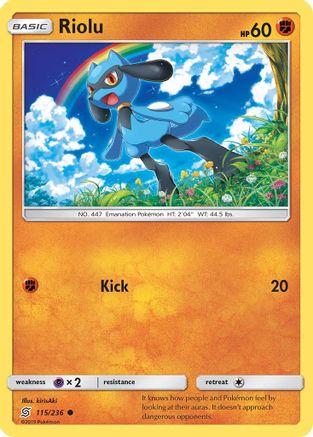 Riolu (115) 115 - Reverse Holofoil SM Unified Minds - Common
