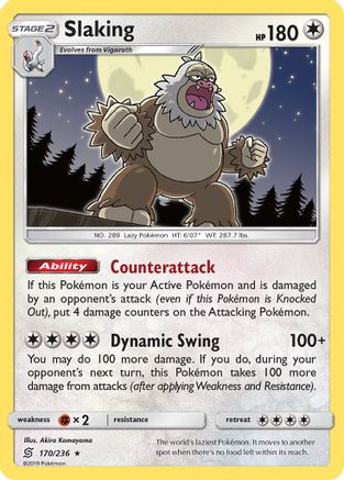 Slaking 170 - Holofoil SM Unified Minds - Holo Rare