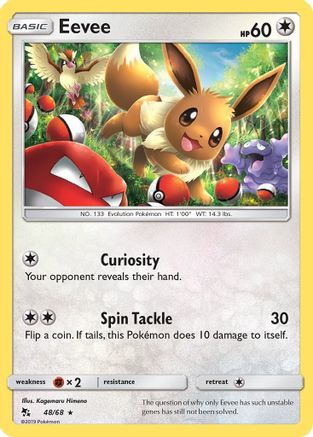 Eevee (48) 048 - Holofoil Hidden Fates - Holo Rare