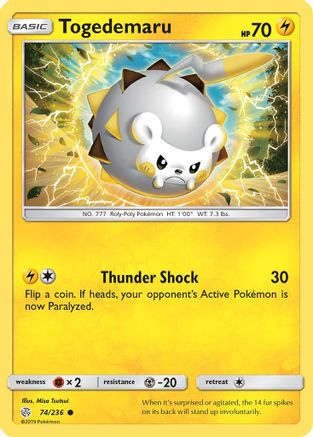 Togedemaru 074/236 SM Cosmic Eclipse - Common