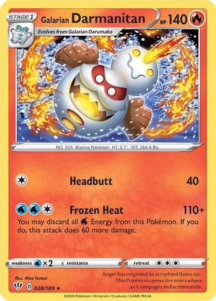 Galarian Darmanitan (28) 028 SWSH03 Darkness Ablaze - Rare