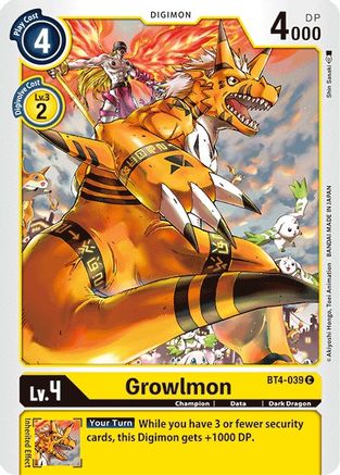 Growlmon (BT4-039) - Great Legend
