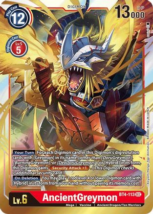 AncientGreymon (BT4-113) - Great Legend Foil