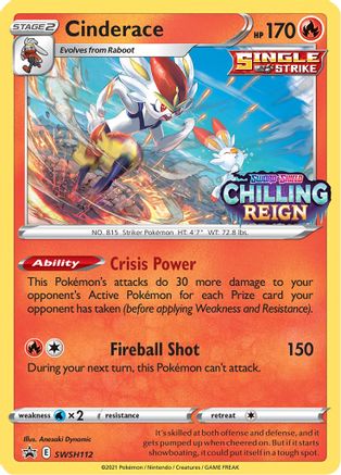 Cinderace SWSH112 - Holofoil SWSH Sword & Shield Promo Cards - Promo