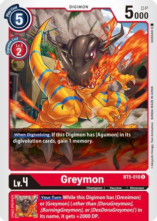 Greymon (BT5-010) - Battle of Omni
