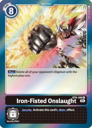 Iron-Fisted Onslaught (BT6-106) - Double Diamond Foil