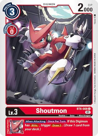 Shoutmon (BT6-008) - Double Diamond