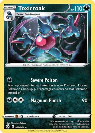 Toxicroak 166 SWSH08 Fusion Strike - Rare