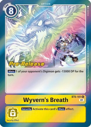Wyvern's Breath (BT6-101) - Double Diamond Pre-Release Cards Foil