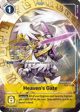 Heaven's Gate (2021 Championship Finals Tamer's Evolution Pack) (ST3-13) - Starter Deck 03: Heaven's Yellow Foil