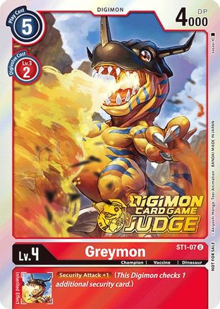 Greymon (Judge Pack 1) (ST1-07) - Starter Deck 01: Gaia Red Foil