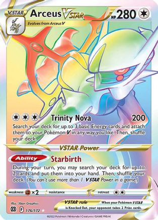 Arceus VSTAR (Secret) (176) 176 - Holofoil SWSH09 Brilliant Stars - Secret Rare
