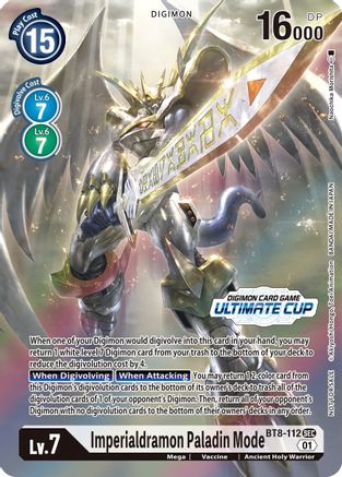 Imperialdramon Paladin Mode (Ultimate Cup 2022) (BT8-112) - New Awakening Foil