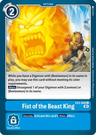 Fist of the Beast King (EX2-069) - Digital Hazard