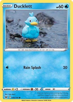 Ducklett 046 - Reverse Holofoil SWSH11 Lost Origin - Common