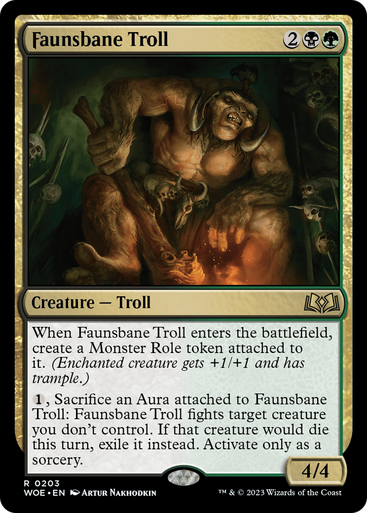 Faunsbane Troll (WOE-203) - Wilds of Eldraine Foil