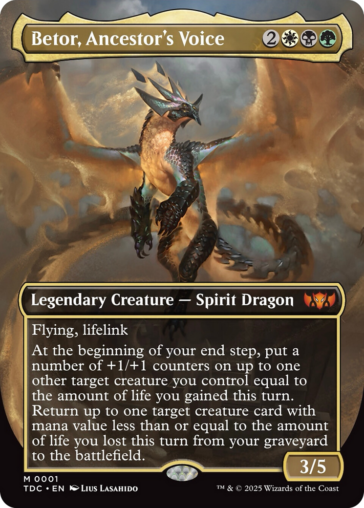 Betor, Ancestor's Voice (TDC-001) - Commander: Tarkir: Dragonstorm (Borderless) Foil