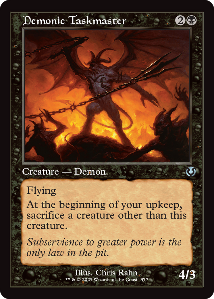 Demonic Taskmaster (Retro Frame) (INR-377) - Innistrad Remastered
