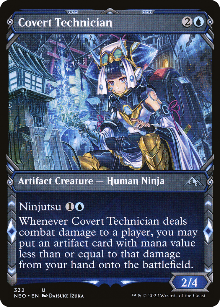 Covert Technician (Showcase) (NEO-332) - Kamigawa: Neon Dynasty: (Showcase) Foil