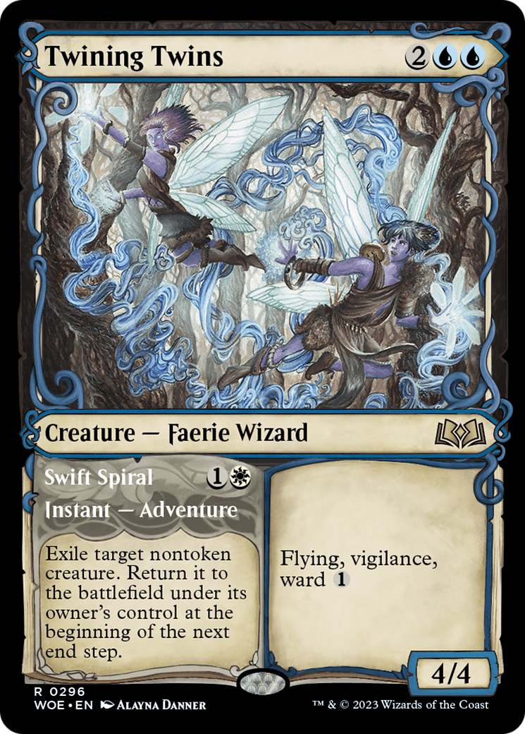 Twining Twins // Swift Spiral (WOE-296) - Wilds of Eldraine: (Showcase) Foil