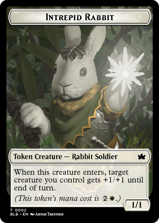 Intrepid Rabbit (BLB-002) - Bloomburrow Tokens