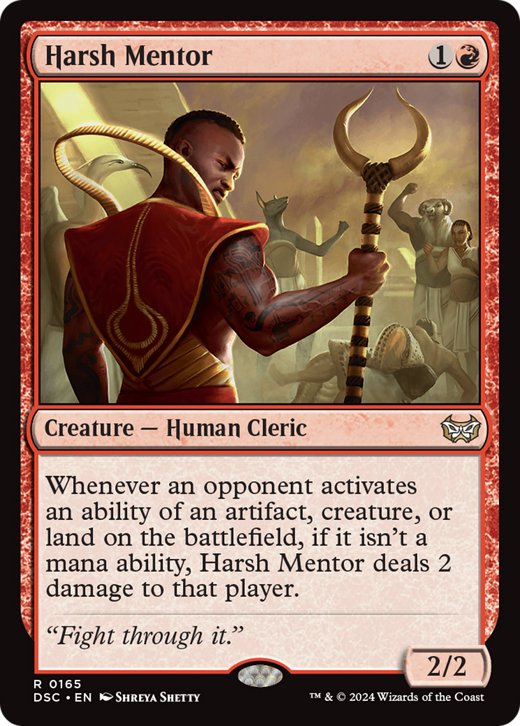 Harsh Mentor (DSC-165) - Duskmourn: House of Horror Commander