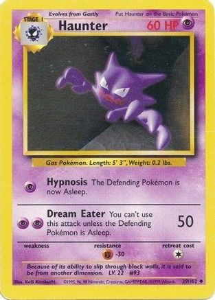 Haunter 029/102 Base Set - Uncommon