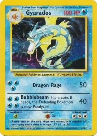 Gyarados 006/102 - Holofoil Base Set - Holo Rare