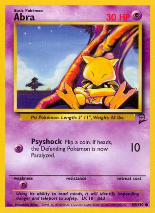 Abra 065/130 Base Set 2 - Common