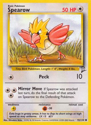 Spearow 092/130 Base Set 2 - Common