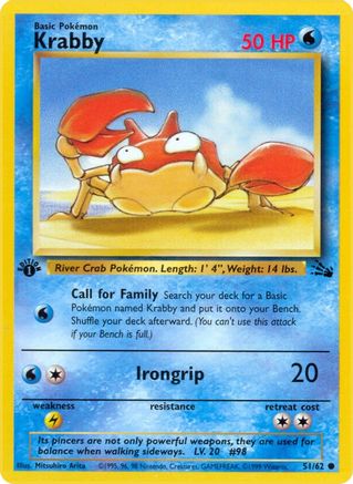 Krabby 051 - Unlimited Fossil - Common